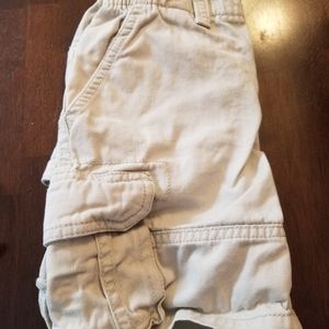 Boys khaki shorts with side pockets